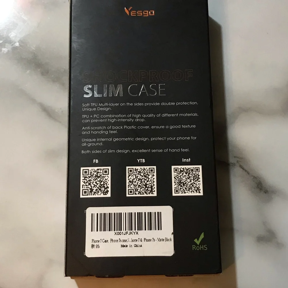 Vesgo Shockproof‎ Slim Case for iPhone 7. NIB